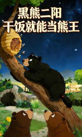 短剧《黑熊二阳：干饭就能当熊王》海报