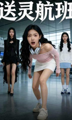 短剧《送灵航班》海报