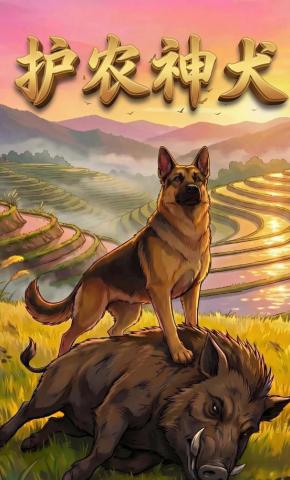 短剧《护农神犬》海报