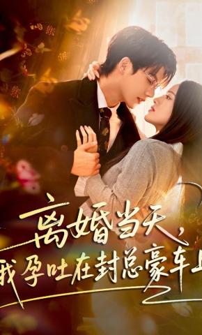 短剧《离婚当天，我孕吐在封总豪车上》海报