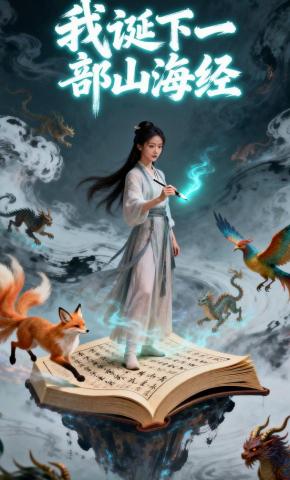 短剧《我诞下一部山海经》海报