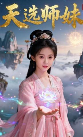 短剧《天选师妹》海报