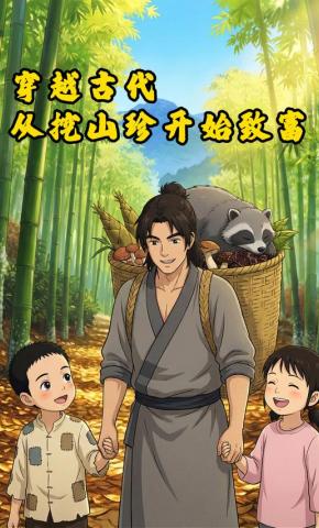 短剧《穿越古代，从挖山珍开始致富》海报