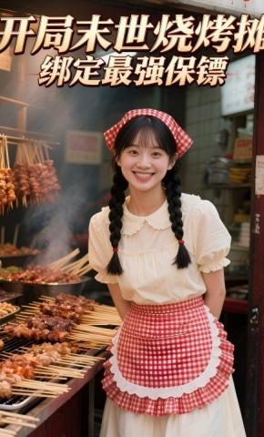 短剧《开局末世烧烤摊，绑定最强保镖》海报