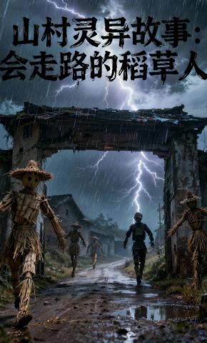 短剧《山村灵异故事：会走路的稻草人》海报