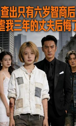 短剧《查出只有六岁智商后，虐我三年的丈夫后悔了》海报