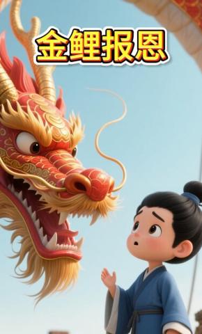 短剧《金鲤报恩》海报