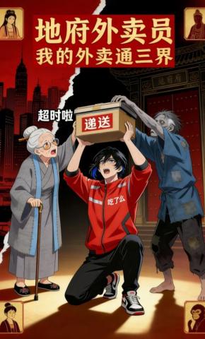 短剧《地府外卖员：我的外卖通三界》海报