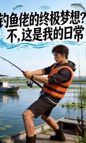 短剧《钓鱼佬的终极梦想？不，这是我的日常》海报