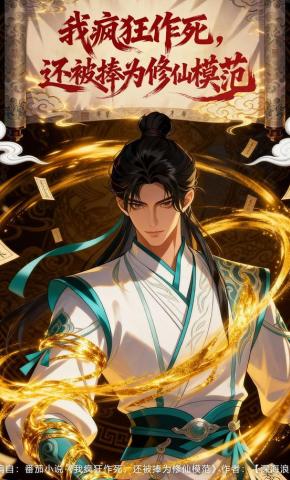 短剧《我疯狂作死，还被捧为修仙模范》海报