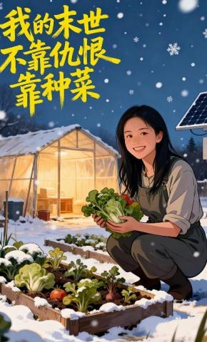 短剧《我的末世不靠仇恨靠种菜》海报