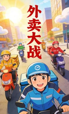 短剧《外卖大战》海报