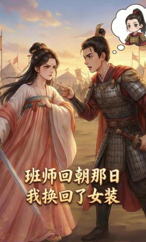 短剧《班师回朝那日，我换回了女装》海报