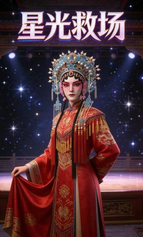 短剧《星光救场》海报