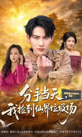 短剧分手当天，我捡到仙界垃圾场海报