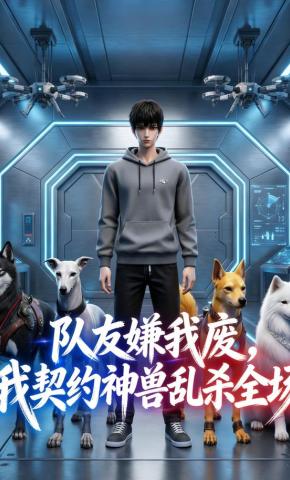 短剧《队友嫌我废，我契约神兽乱杀全场》海报