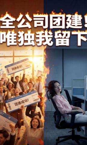 短剧《全公司团建，唯独我留下》海报