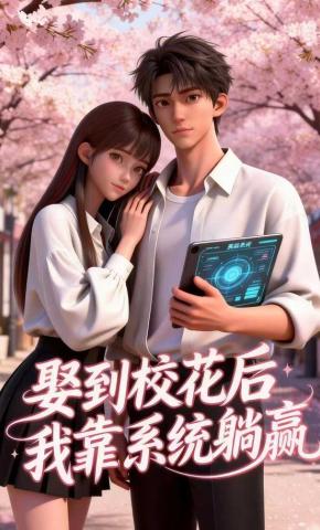 短剧《娶到校花后，我靠系统躺赢》海报