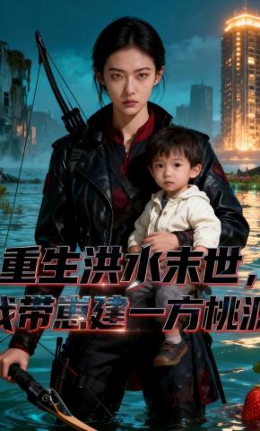 短剧《重生洪水末世，我带崽建一方桃源》海报