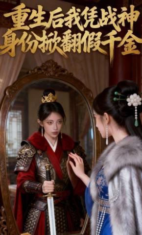 短剧《重生后，我凭战神身份掀翻假千金》海报