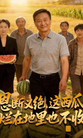 短剧《恩断义绝，这西瓜烂在地里也不收》海报