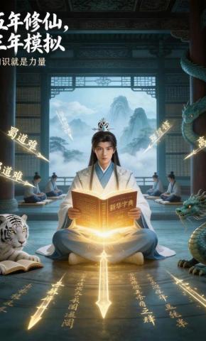 短剧《五年修仙，三年模拟》海报