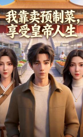 短剧《我靠卖预制菜，享受皇帝人生》海报