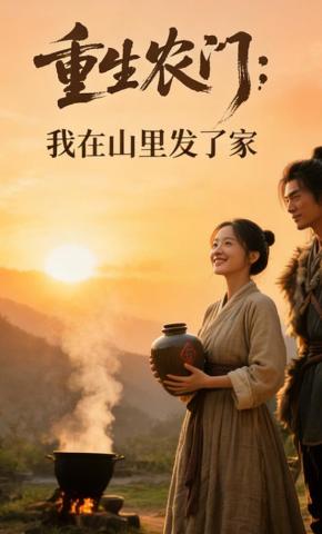 短剧《重生农门：我在山里发了家》海报