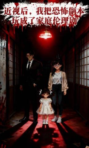 短剧《近视后，我把恐怖副本玩成了家庭伦理剧》海报