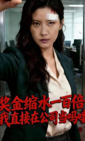 短剧《奖金缩水一百倍，我直接在公司当吗喽》海报