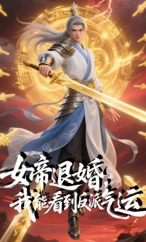 短剧《女帝退婚，我能看到反派气运》海报