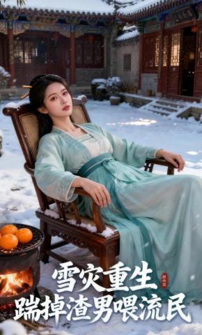 短剧《雪灾重生：踹掉渣男喂流民》海报