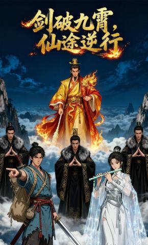 短剧《剑破九霄，仙途逆行》海报