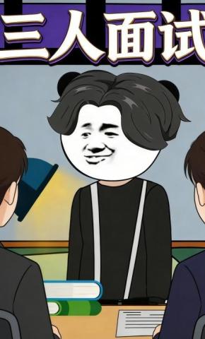 短剧《三人面试》海报