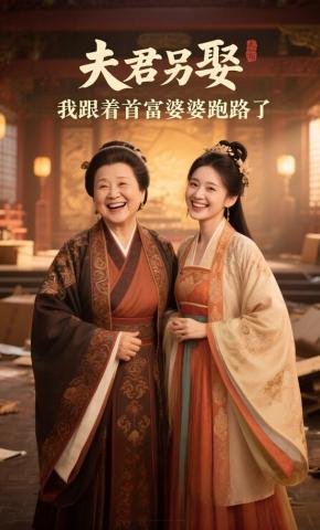 短剧《夫君另娶，我跟着首富婆婆跑路了》海报