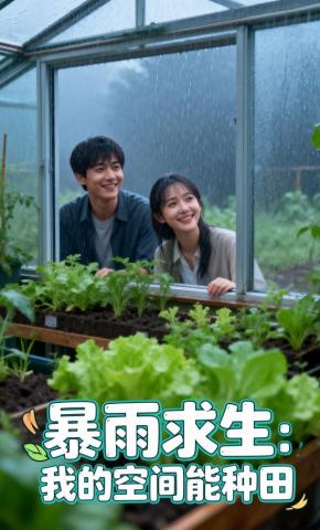 短剧《暴雨求生：我的空间能种田》海报