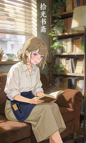 短剧《拾光书斋》海报