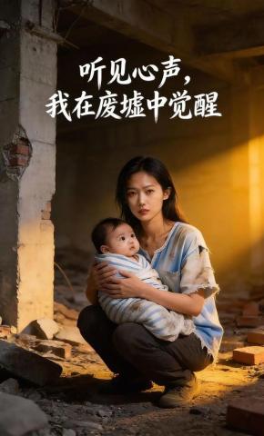 短剧《听见心声，我在废墟中觉醒》海报