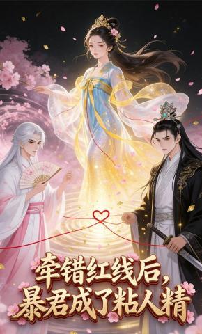 短剧《牵错红线后：暴君成了黏人精》海报