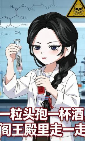 短剧《一粒头孢一杯酒，阎王殿里走一走》海报
