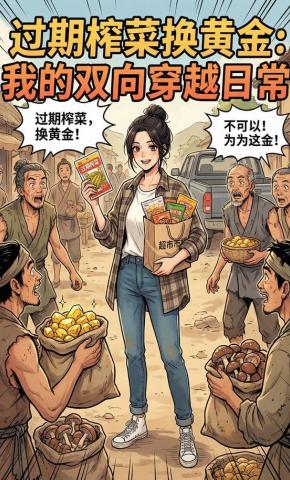 短剧《过期榨菜换黄金：我的双向穿越日常》海报