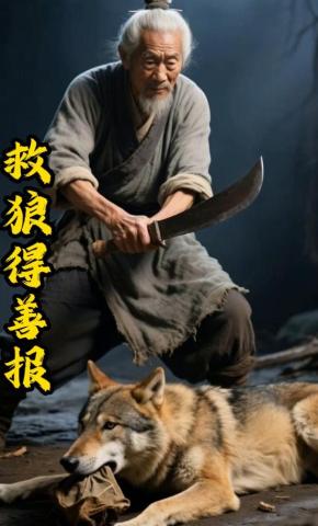 短剧《救狼得善报》海报