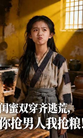 短剧《闺蜜双穿齐逃荒，你抢男人我抢粮！》海报