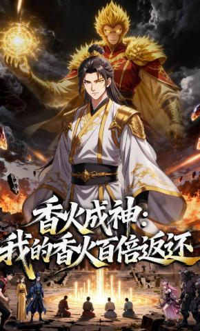 短剧《香火成神，我的香火百倍返还》海报