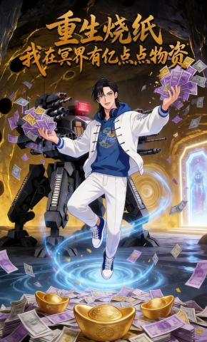 短剧《重生烧纸：我在冥界有亿点点物资》海报