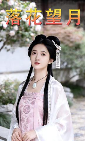 短剧《落花望月》海报