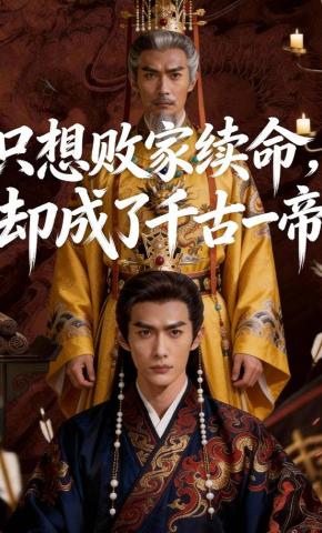 短剧《只想败家续命，却成了千古一帝》海报