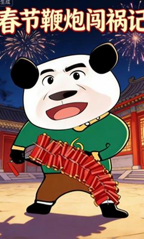 短剧《春节鞭炮闯祸记》海报