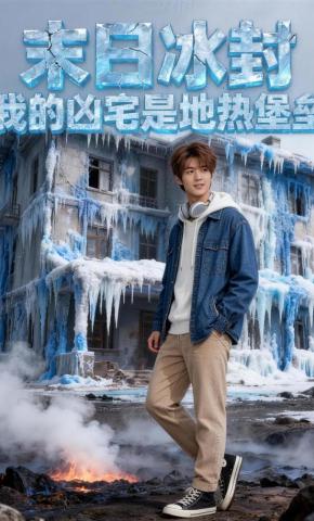 短剧《末日冰封，我的凶宅是地热堡垒》海报