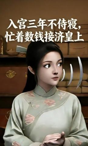 短剧《入宫三年不侍寝，忙着数钱接济皇上》海报